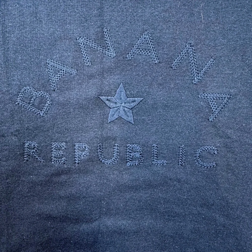 Banana Republic Navy Blue Embroidered Star Logo Crewneck Sweatshirt Mens XL‎